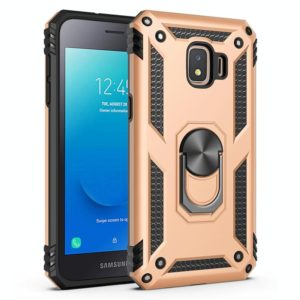 For Samsung Galaxy J2 Core Shockproof TPU + PC Protective Case with 360 Degree Rotating Holder(Gold) (OEM)
