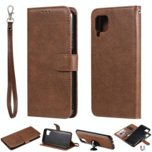 For Huawei P40 Pro 2 in 1 Solid Color Detachable PU Leather Case with Card Slots & Magnetic Holder & Photo Frame & Wallet & Strap(Brown) (OEM)