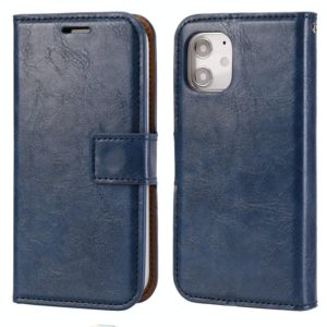 For iPhone 11 Crazy Horse Texture Detachable Magnetic Back Cover Horizontal Flip Leather Case with Holder & Card Slots & Photo Frame & Wallet (Blue) (OEM)