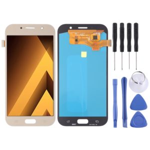 OLED LCD Screen for Galaxy A7 (2017), A720F, A720F/DS with Digitizer Full Assembly (Gold) (OEM)