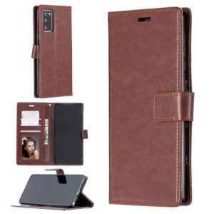 For Samsung Galaxy Note20 Crazy Horse Texture Horizontal Flip Leather Case with Holder & Card Slots & Wallet & Photo Frame(Brown) (OEM)