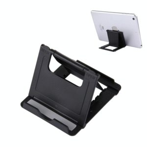 Universal Foldable Mini Phone Holder Stand, Size: 8.3 x 7.1 x 0.7 cm, For iPhone, Samsung, Huawei, Xiaomi, HTC and Other Smartphone, Tablets(Black) (OEM)