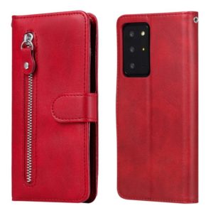 For Samsung Galaxy Note20 Ultra Fashion Calf Texture Zipper Horizontal Flip Leather Case with Stand & Card Slots & Wallet Function(Red) (OEM)