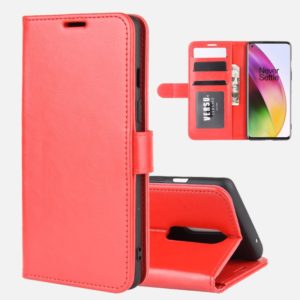 For OnePlus 8 R64 Texture Single Horizontal Flip Protective Case with Holder & Card Slots & Wallet& Photo Frame(Red) (OEM)