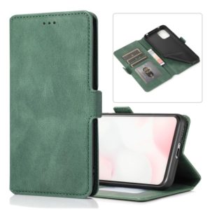 For Xiaomi Mi 10 Lite Retro Magnetic Closing Clasp Horizontal Flip Leather Case with Holder & Card Slots & Photo Frame & Wallet(Dark Green) (OEM)