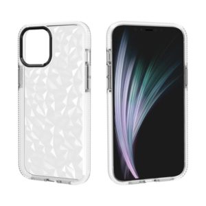 For iPhone 12 / 12 Pro Shockproof Diamond Texture TPU Protective Case(White) (OEM)