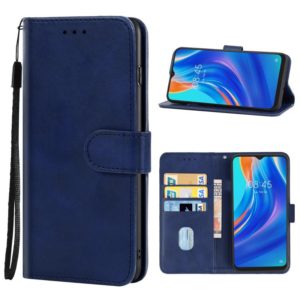 For Tecno Spark 7T Leather Phone Case(Blue) (OEM)