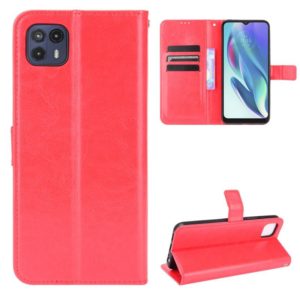 For Motorola Moto G50 5G Crazy Horse Texture Horizontal Flip Leather Case with Holder & Card Slots & Lanyard(Red) (OEM)