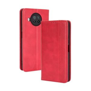 For Xiaomi Mi 10T Lite 5G / Redmi Note 9 Pro 5G Magnetic Buckle Retro Crazy Horse Texture Horizontal Flip Leather Case , with Holder & Card Slots & Photo Frame(Red) (OEM)