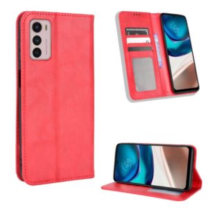 For Motorola Moto G42 Magnetic Buckle Retro Texture Leather Phone Case(Red) (OEM)