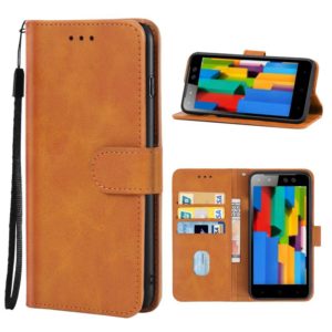For Tecno S12 Leather Phone Case(Brown) (OEM)