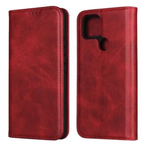 For Google Pixel 4a 5G Calf Texture Magnetic Horizontal Flip Leather Case with Holder & Card Slots & Wallet(Red) (OEM)