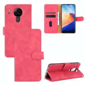 For Blackview A80 Solid Color Skin Feel Magnetic Buckle Horizontal Flip Calf Texture PU Leather Case with Holder & Card Slots & Wallet(Rose Red) (OEM)
