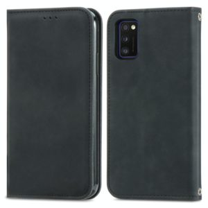 For Samsung Galaxy A01 Core / M01 Core Retro Skin Feel Business Magnetic Horizontal Flip Leather Case with Holder & Card Slots & Wallet & Photo Frame(Black) (OEM)