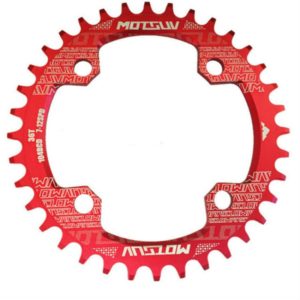 MOTSUV Narrow Wide Chainring MTB Bicycle 104BCD Tooth Plate Parts(Red) (MOTSUV) (OEM)
