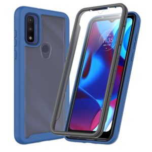 For Motorola G Pure Starry Sky PC + TPU Phone Case with PET Film(Royal Blue) (OEM)
