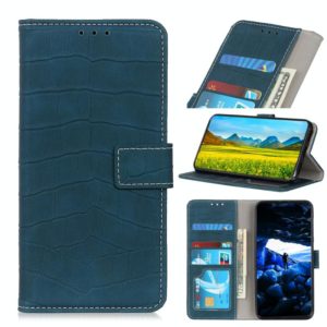 For Xiaomi Mi 10 Lite 5G/Mi 10 Youth 5G Crocodile Texture Horizontal Flip Leather Case with Holder & Card Slots & Wallet(Dark Green) (OEM)