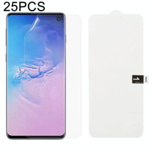25 PCS Soft Hydrogel Film Full Cover Front Protector with Alcohol Cotton + Scratch Card for Galaxy S10 (OEM)