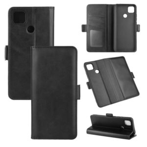 For Xiaomi Redmi 9C Dual-side Magnetic Buckle Horizontal Flip Leather Case with Holder & Card Slots & Wallet(Black) (OEM)