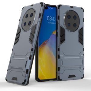 For Huawei Mate 40 Pro+ PC + TPU Shockproof Protective Case with Invisible Holder(Navy Blue) (OEM)