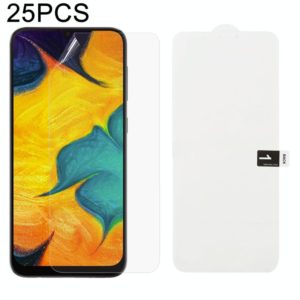 25 PCS Soft Hydrogel Film Full Cover Front Protector with Alcohol Cotton + Scratch Card for Galaxy A30 (OEM)