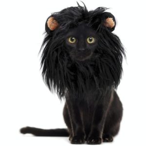 Pet Dog Cat Imitation Lion Headgear Headdress Wig Hat, Size: M (OEM)