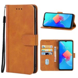 Leather Phone Case For Tecno Spark 8C(Brown) (OEM)