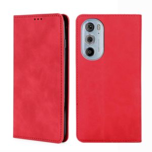For Motorola Moto Edge+ 2022/Edge 30 Pro Skin Feel Magnetic Horizontal Flip Leather Phone Case(Red) (OEM)