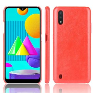 For Samsung Galaxy M01 Shockproof Litchi Texture PC + PU Case(Red) (OEM)