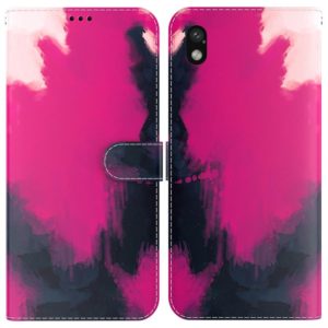 For Sony Xperia Ace III Watercolor Pattern Flip Leather Phone Case(Berry Color) (OEM)