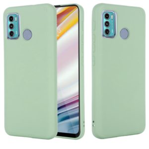 For Motorola Moto G60 Solid Color Liquid Silicone Dropproof Full Coverage Protective Case(Green) (OEM)