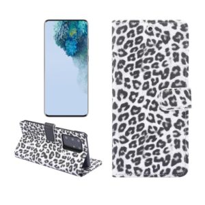 For Samsung Galaxy Note20 Ultra Leopard Pattern Horizontal Flip Leather Case with Holder & Card Slots(White) (OEM)
