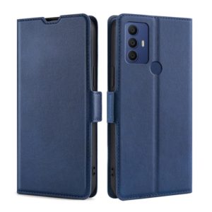 For TCL 305 / 30 SE / 306 & Sharp Aquos V6 / V6 Plus Ultra-thin Voltage Side Buckle PU + TPU Leather Phone Case(Blue) (OEM)