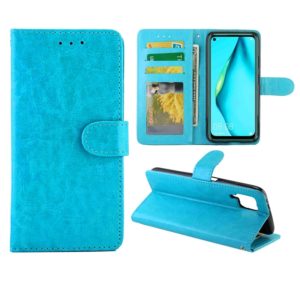 For Huawei P40lite/Nova6Se/Nova7i Crazy Horse Texture Leather Horizontal Flip Protective Case with Holder & Card Slots & Wallet & Photo Frame(baby Blue) (OEM)