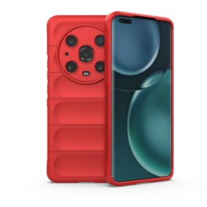 For Honor Magic4 Pro Magic Shield TPU + Flannel Phone Case(Red) (OEM)