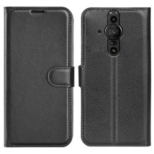 For Sony Xperia Pro-I Litchi Texture Horizontal Flip Protective Case with Holder & Card Slots & Wallet(Black) (OEM)