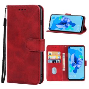 For Huawei nova 5i Leather Phone Case(Red) (OEM)