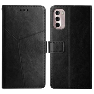 For Motorola Moto G Stylus 4G 2022 Y Stitching Horizontal Flip Leather Phone Case(Black) (OEM)