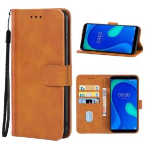 Leather Phone Case For Wiko Y80(Brown) (OEM)
