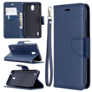 For Nokia 1.3 Retro Lambskin Texture Pure Color Horizontal Flip PU Leather Case with Holder & Card Slots & Wallet & Lanyard(Blue) (OEM)