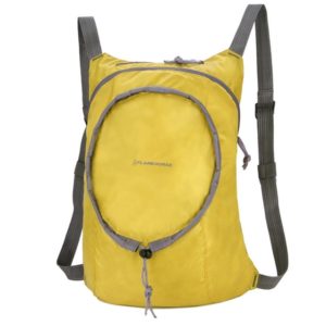 Nylon Waterproof Collapsible Backpack Women Men Travel Portable Comfort Lightweight Storage Folding Bag(Yellow) (OEM)