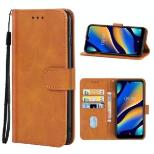 Leather Phone Case For Wiko View 3 Lite(Brown) (OEM)