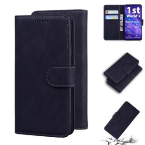 For UMIDIGI A5 Pro Skin Feel Pure Color Flip Leather Phone Case(Black) (OEM)