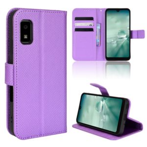For Sharp Aquos Wish Diamond Texture Leather Phone Case(Purple) (OEM)