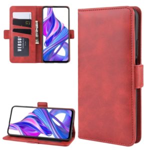 For Huawei Honor 9X Pro Double Buckle Crazy Horse Business Mobile Phone Holster with Card Wallet Bracket Function(Red) (OEM)