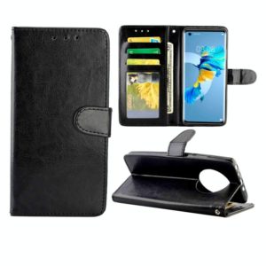 For Huawei Mate 40 Crazy Horse Texture Leather Horizontal Flip Protective Case with Holder & Card Slots & Wallet & Photo Frame(Black) (OEM)