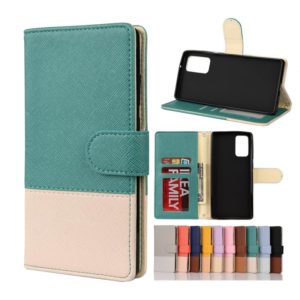 For Samsung Galaxy Note20 Ultra Color Splicing Horizontal Flip Leather Case with Holder & Card Slots & Wallet & Photo Frame(Green) (OEM)