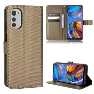 For Motorola Moto G22 / E32s 4G Diamond Texture Leather Phone Case(Brown) (OEM)