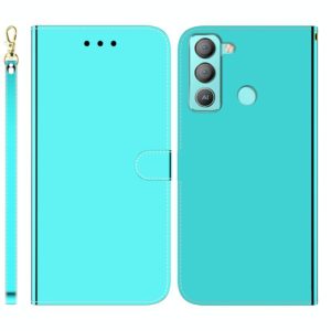For Tecno Pop 5 LTE BD4 Imitated Mirror Surface Horizontal Flip Leather Phone Case(Mint Green) (OEM)