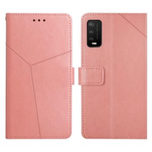 For Wiko Power U10 / U20 Y Stitching Horizontal Flip Leather Phone Case(Rose Gold) (OEM)
